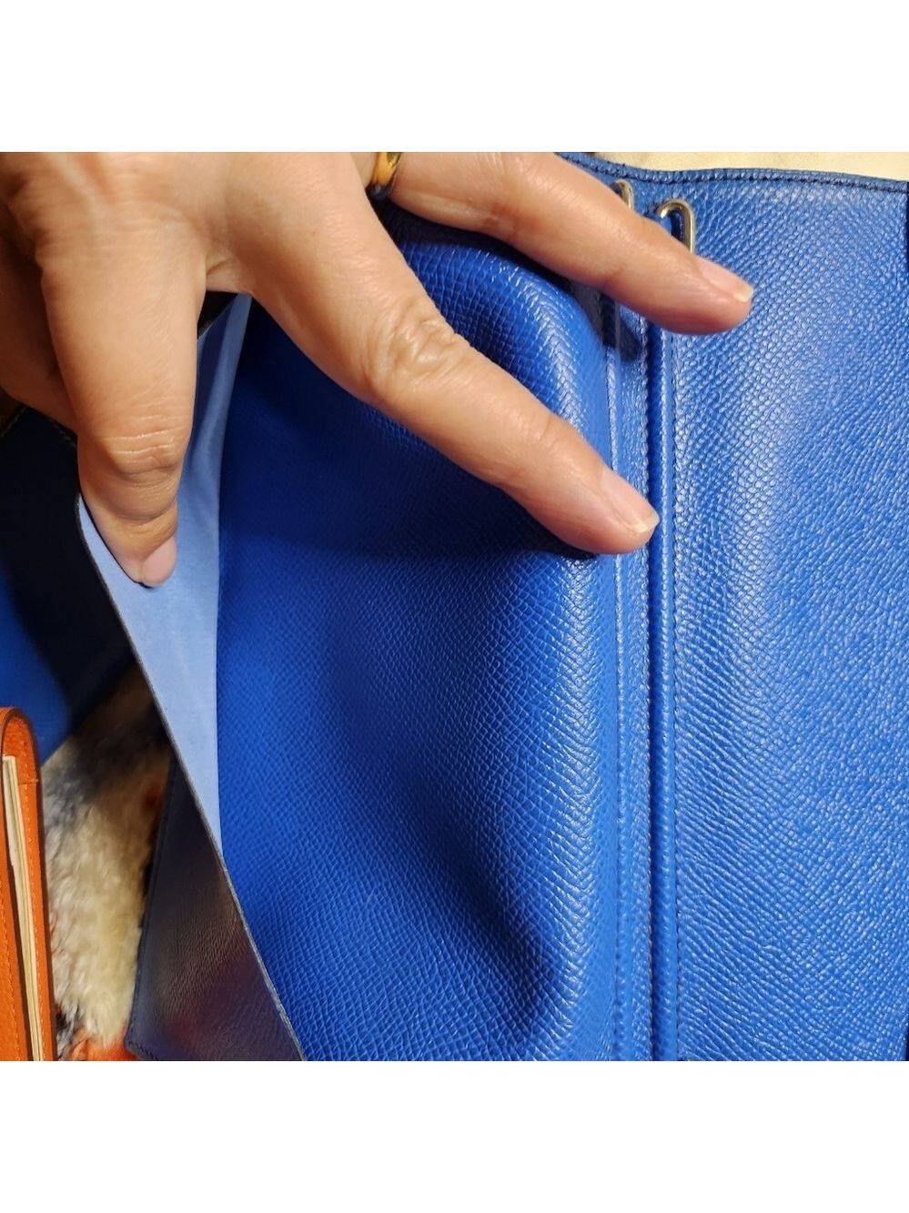 HERMES Agenda(BiG) PM Day Planner Notebook Cover Leather Blue - Picture 7 of 16
